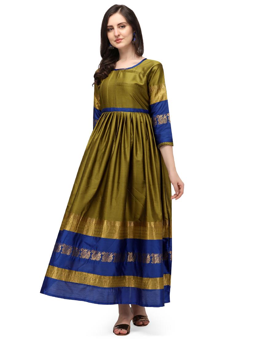 zari work a-line gown - 17916767 - Zoom Image - 0