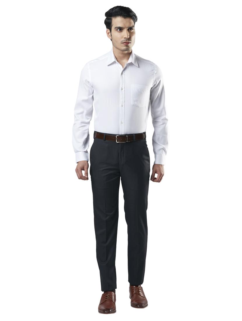 blue striped flat front formal trouser - 17917022 - Standard Image - 3