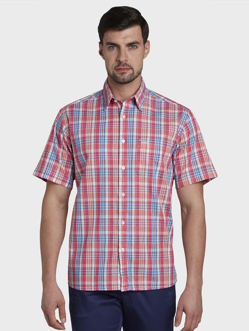 pink checkered casual shirt - 17917068 - Standard Image - 0