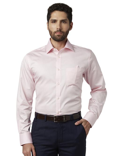 pink solid formal shirt - 17917118 -  Standard Image - 0