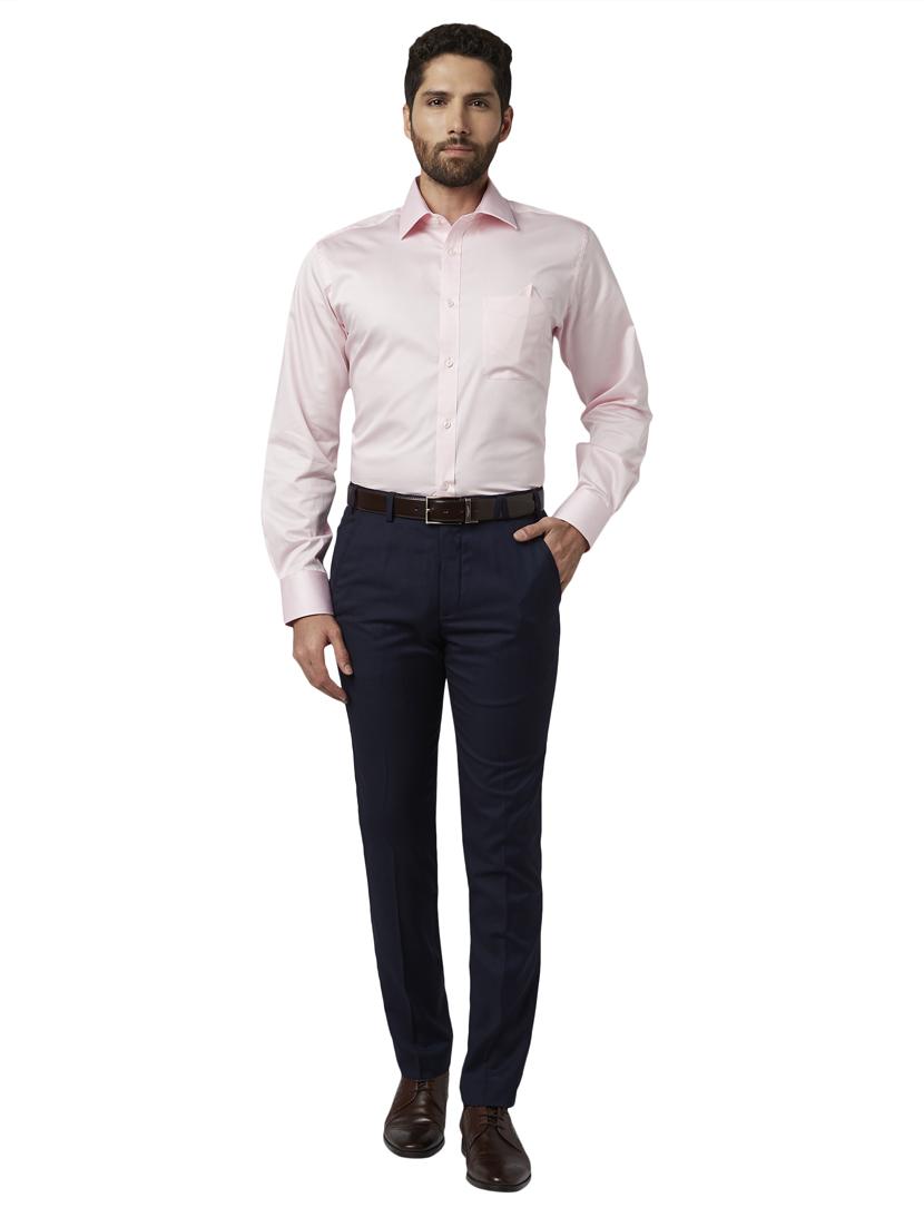 pink solid formal shirt - 17917118 - Standard Image - 3
