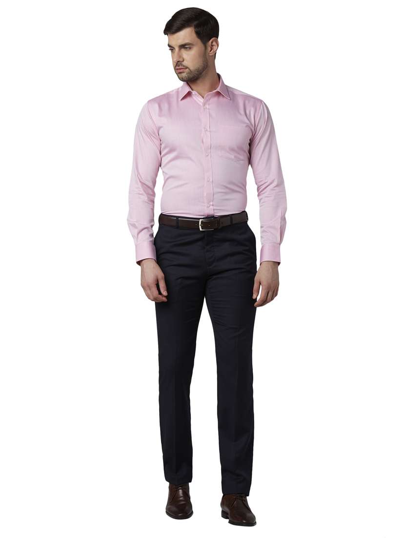 pink solid formal shirt - 17917126 -  Standard Image - 3
