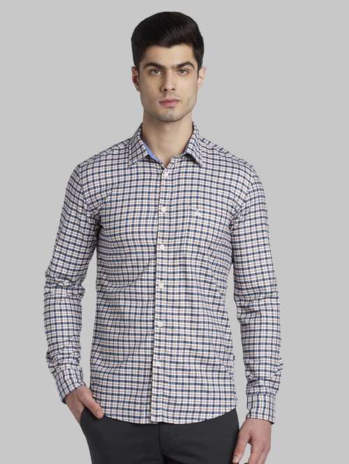 white checkered casual shirt - 17917217 - Standard Image - 0