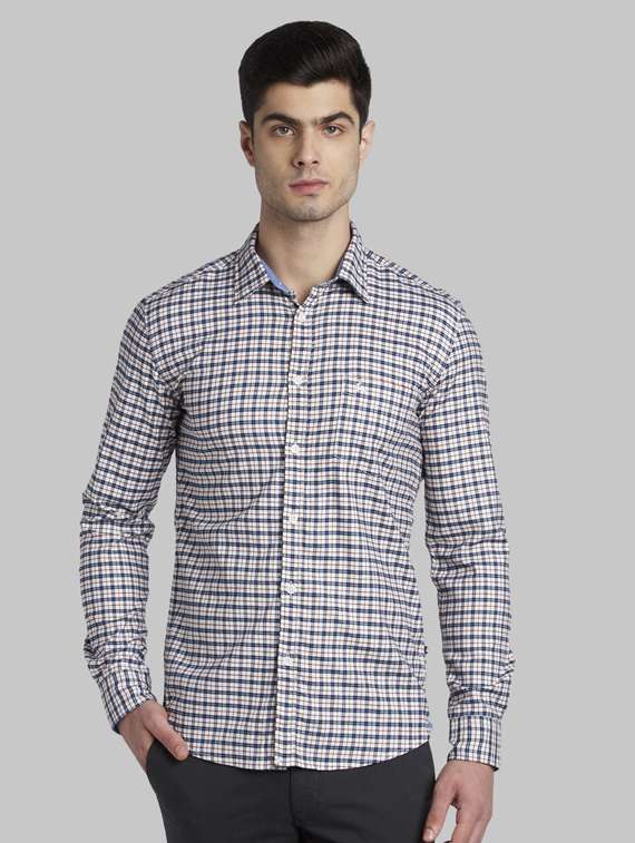 white checkered casual shirt - 17917217 - Zoom Image - 0