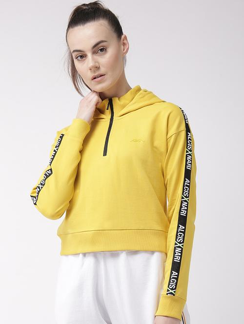 hooded neck side taped sweatshirt - 17917619 -  Standard Image - 0