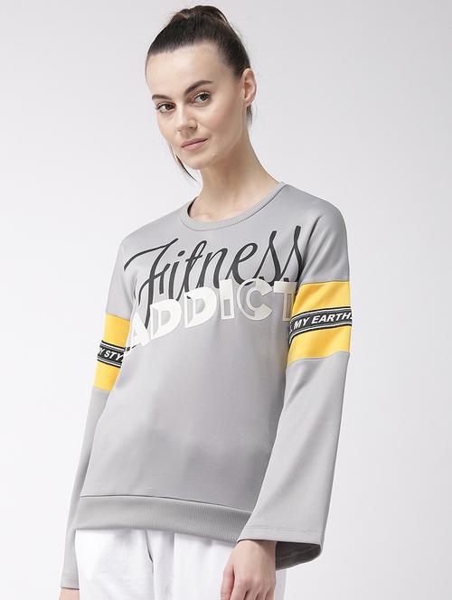 round neck printed sweatshirt - 17917623 - Standard Image - 0