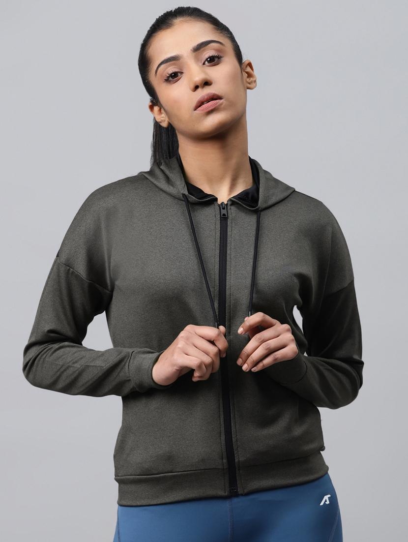 hooded neck solid  jacket - 17917663 -  Zoom Image - 0