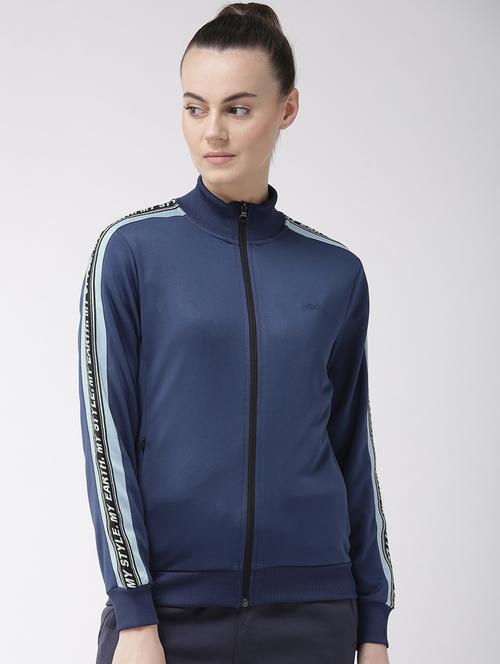 stand collar side taped jacket - 17917666 - Standard Image - 0