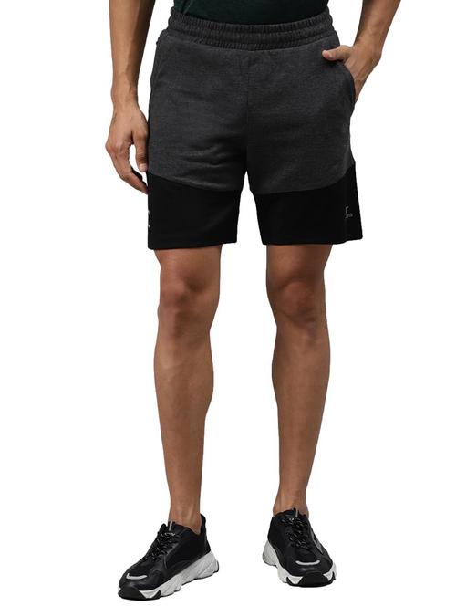 black color block shorts - 17922242 - Standard Image - 0