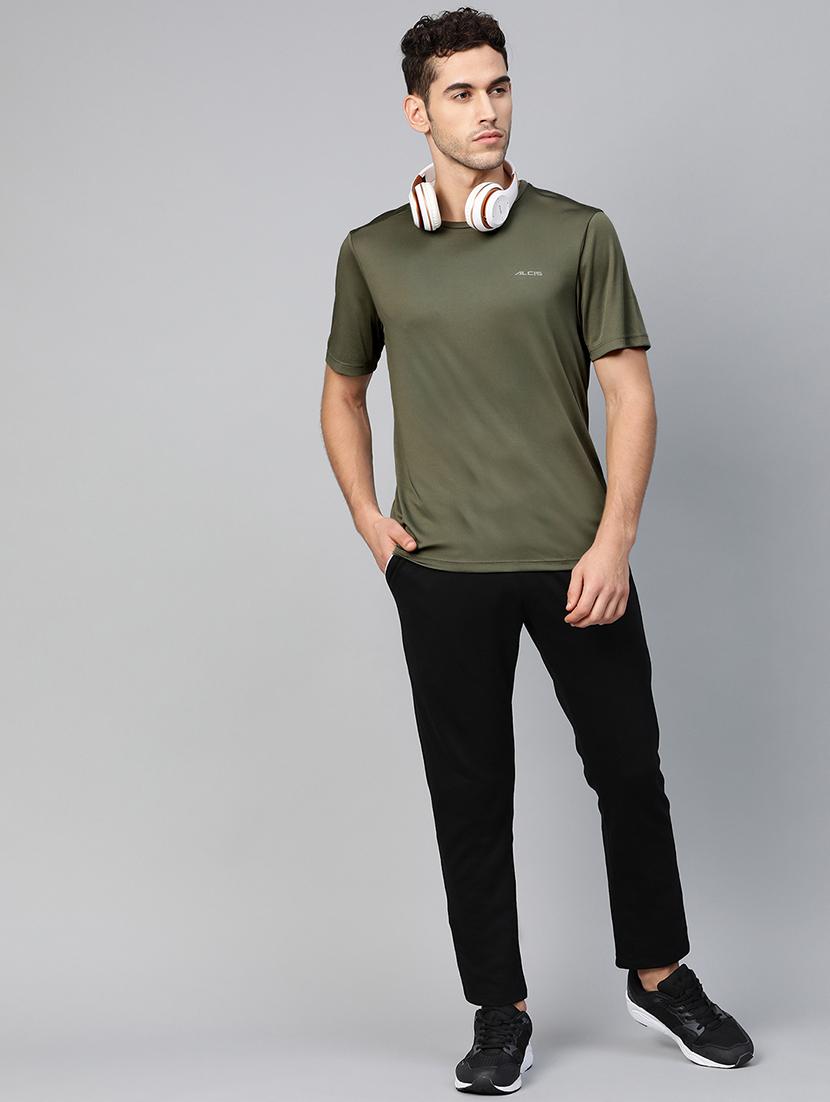 olive green solid t-shirt - 17922335 - Standard Image - 3