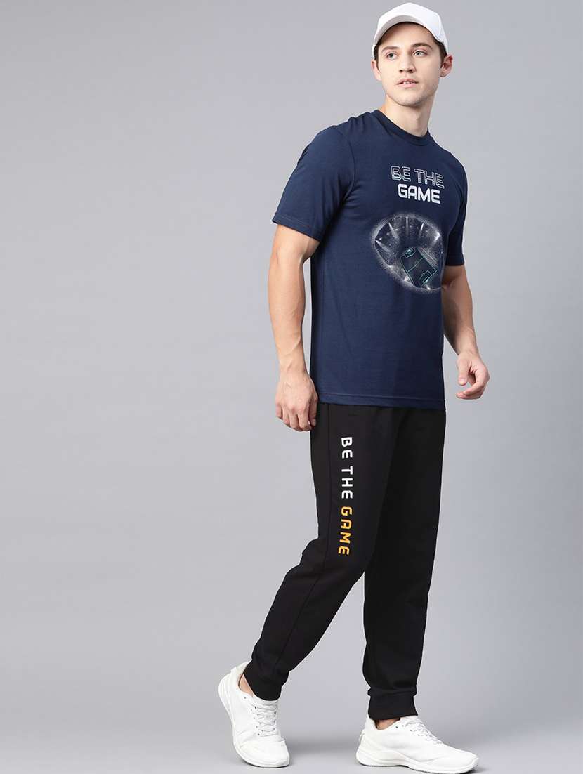 black printed jogger - 17922374 - Standard Image - 3