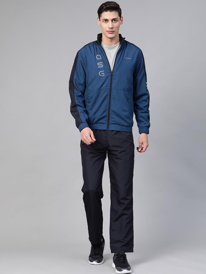teal blue color block track suit - 17922400 - Zoom Image - 0