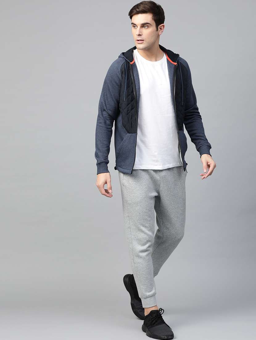 navy blue color block cut & sew sweatshirt - 17922446 -  Standard Image - 3