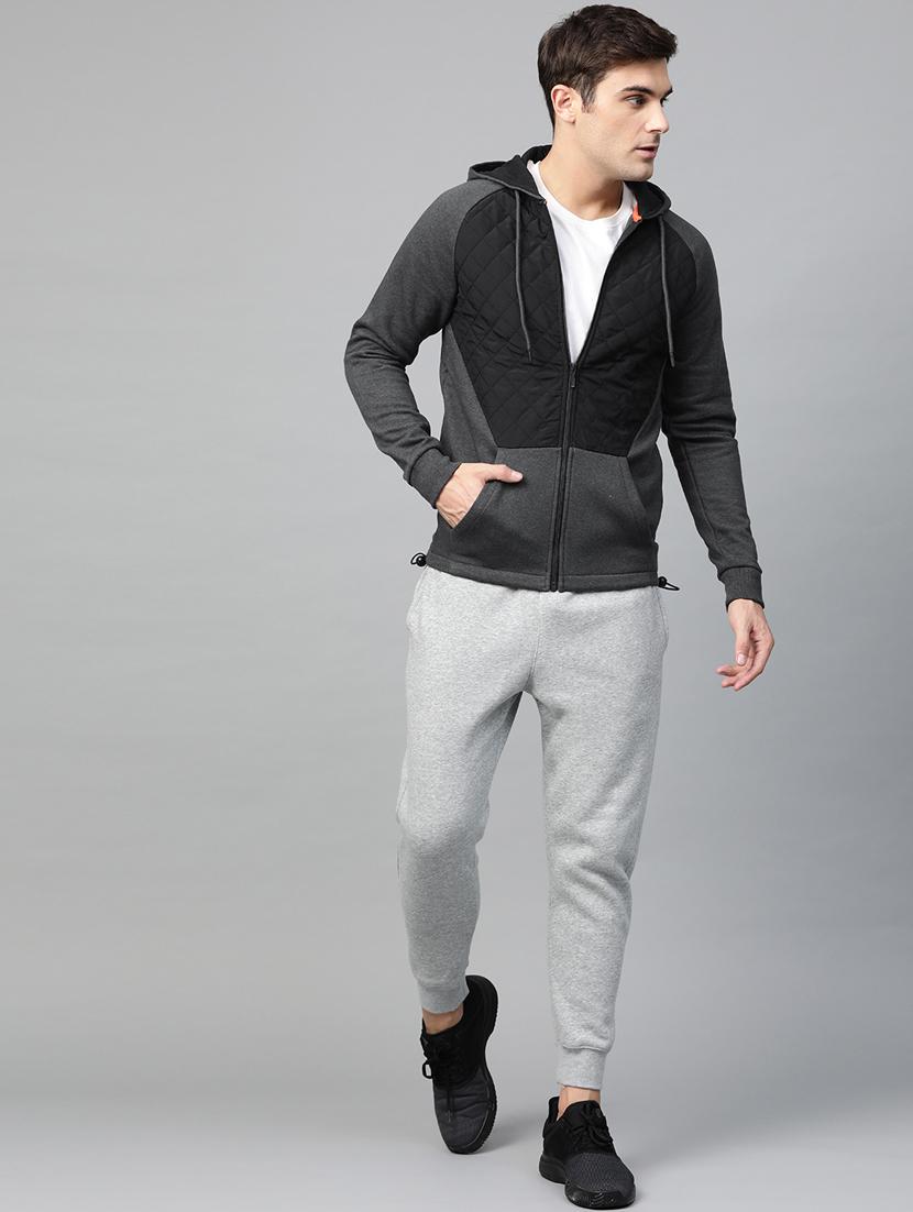 grey color block cut & sew sweatshirt - 17922447 - Standard Image - 3