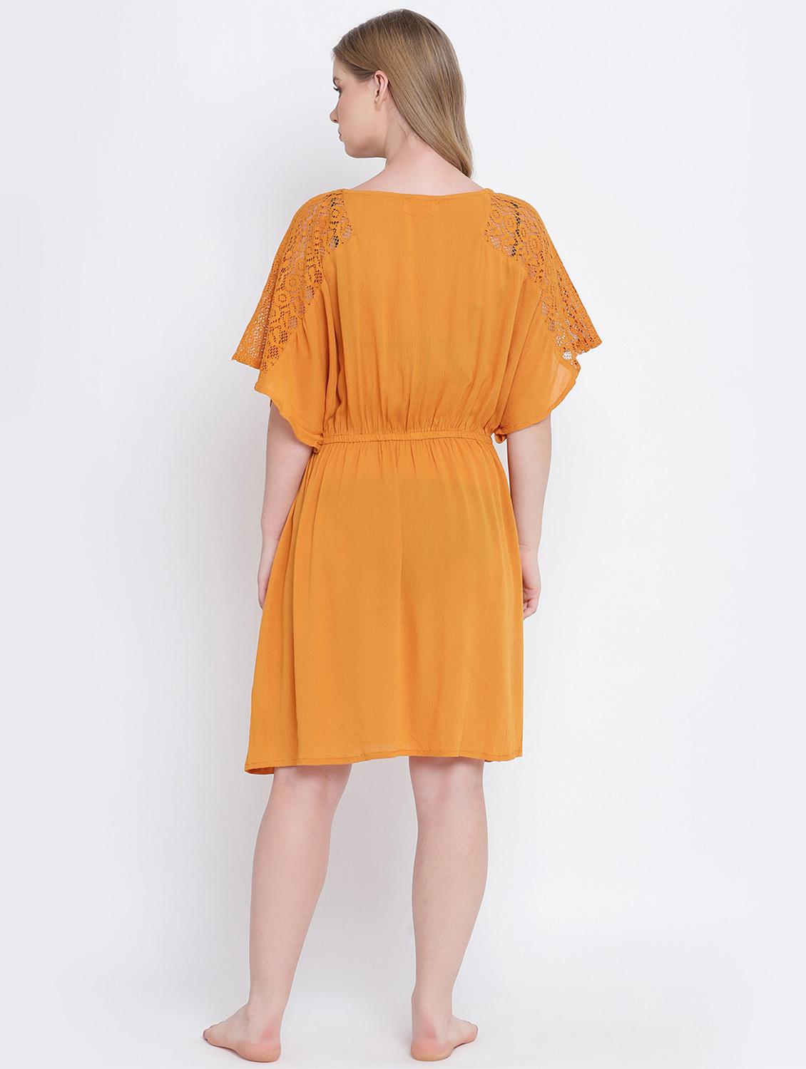 drawstring waist solid sleepshirt - 17923587 - Standard Image - 3