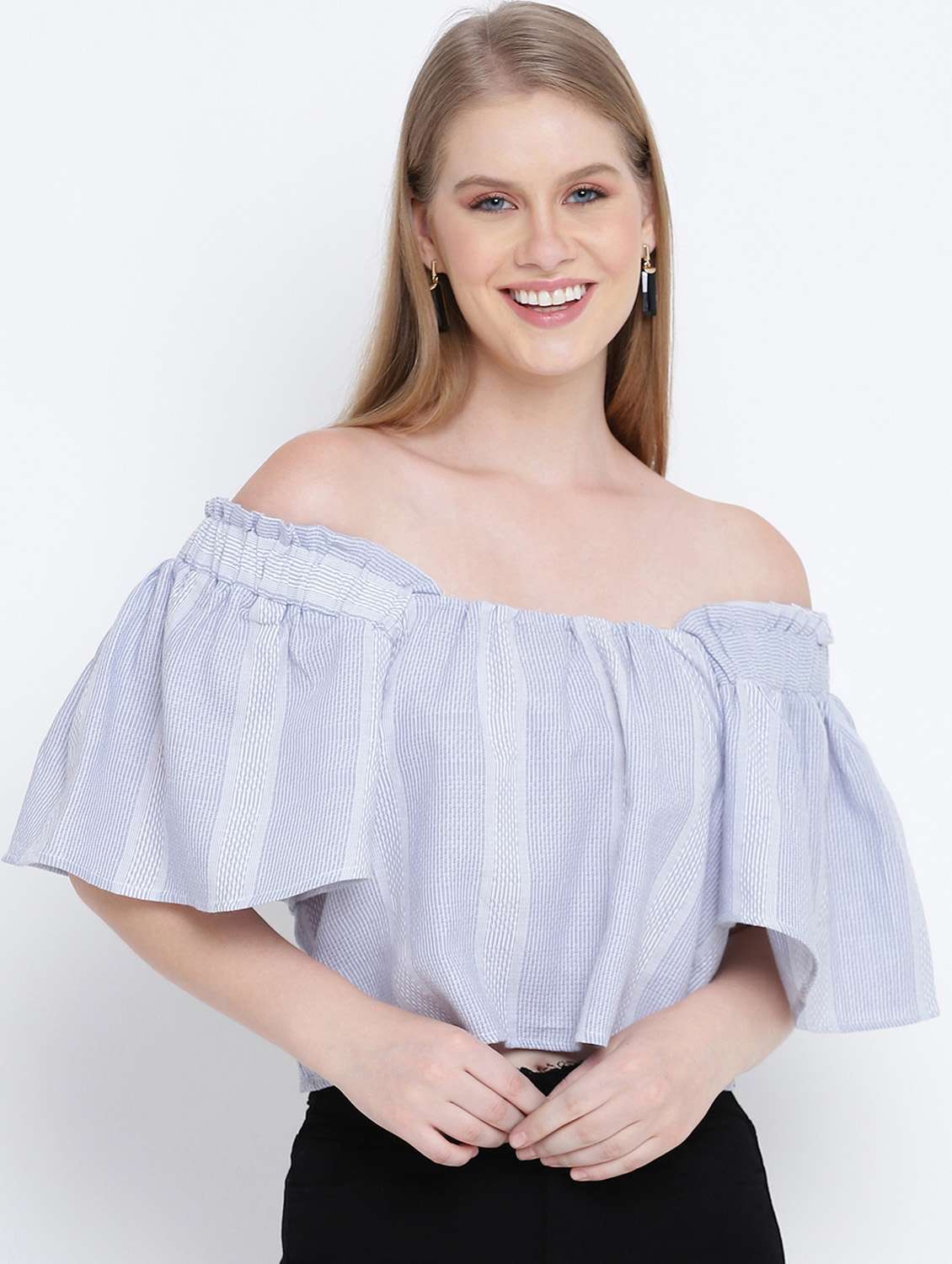 women's crop off shoulder top - 17923634 - Zoom Image - 0