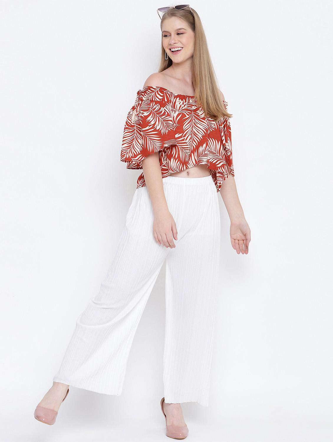 women's crop off shoulder top - 17923635 - Standard Image - 3