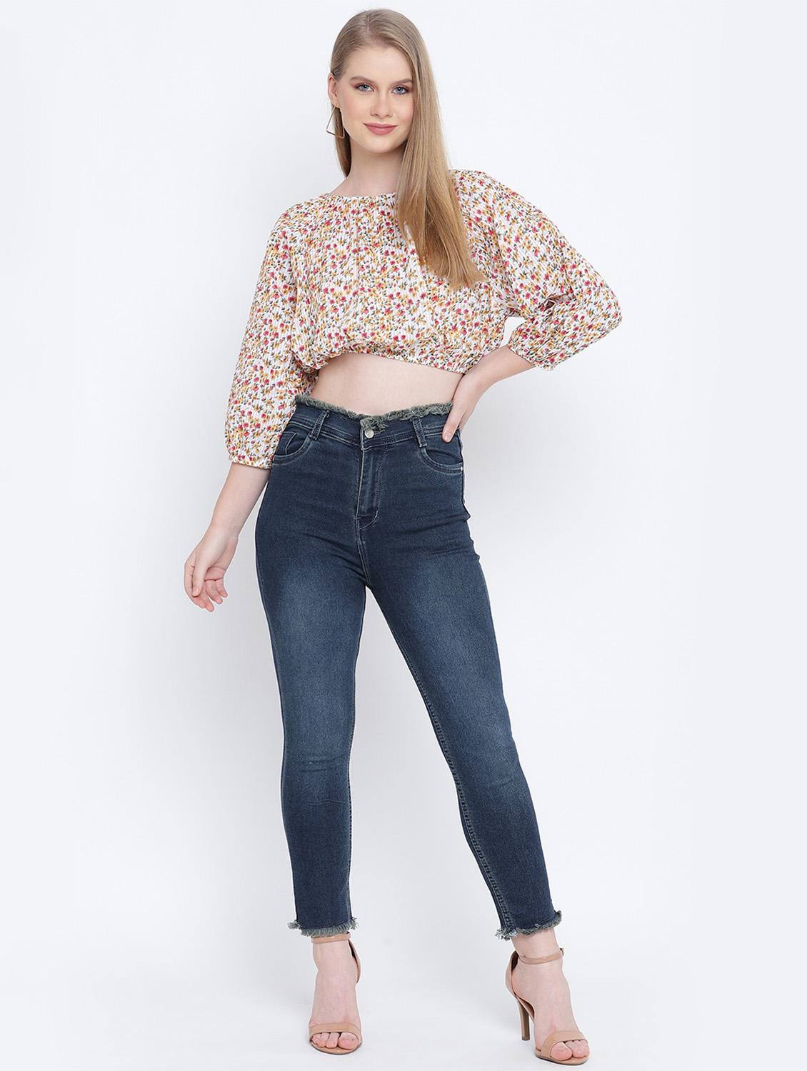 women's crop boat neck top - 17923639 - Standard Image - 3