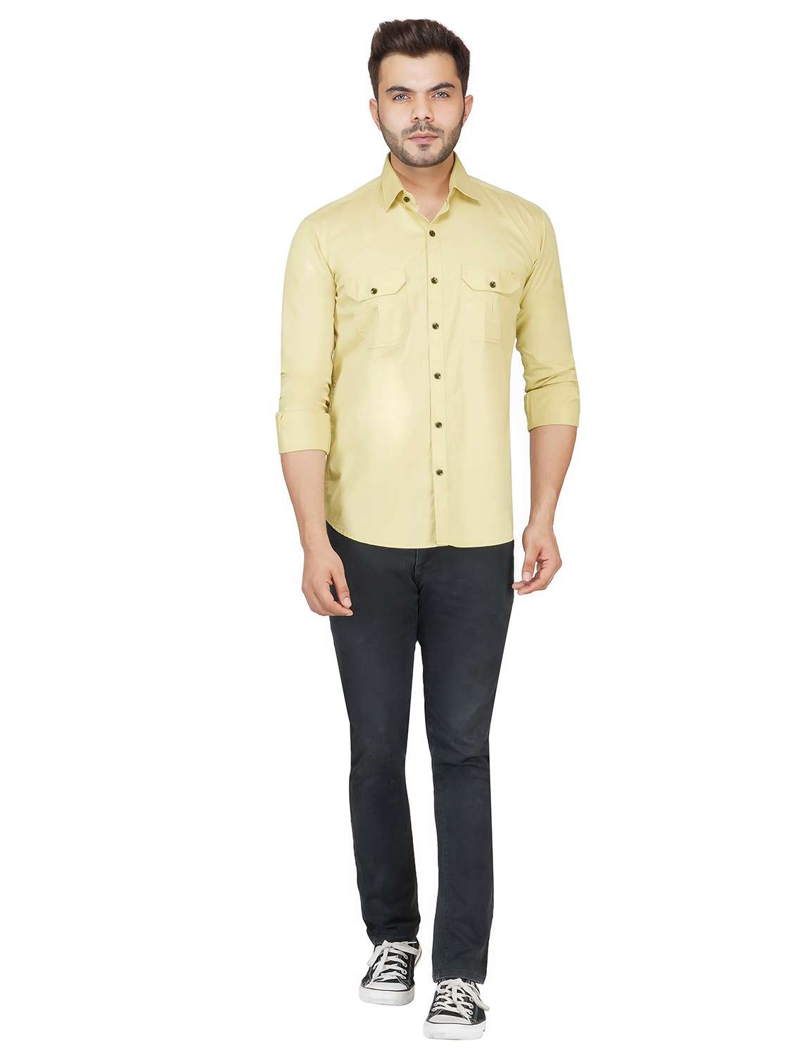 mens solid casual shirt - 17923793 -  Standard Image - 3