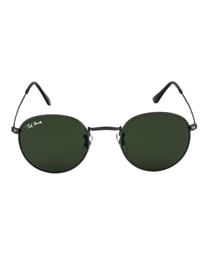 moon by ted smith in gunmetal frame with round grey lens sunglass - 17925469 -  Zoom Image - 0