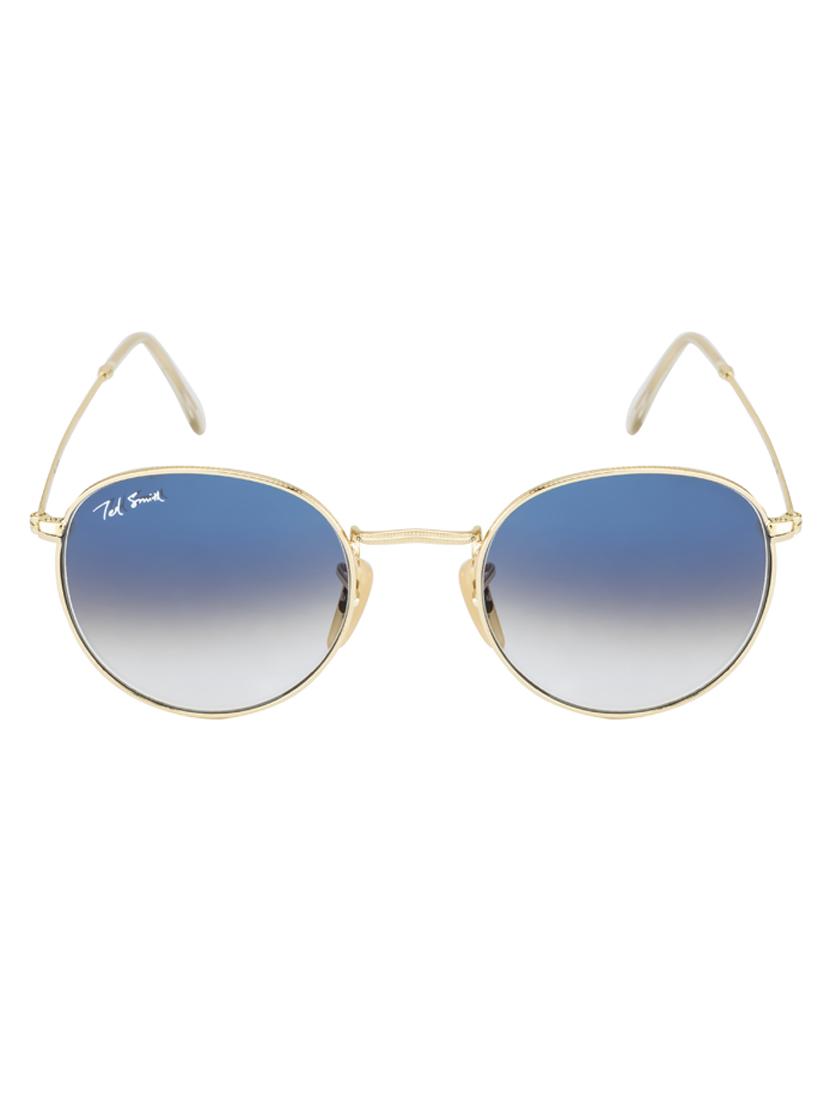 moon-x by ted smith in black frame with round blue graded lens sunglass - 17925474 -  Zoom Image - 0