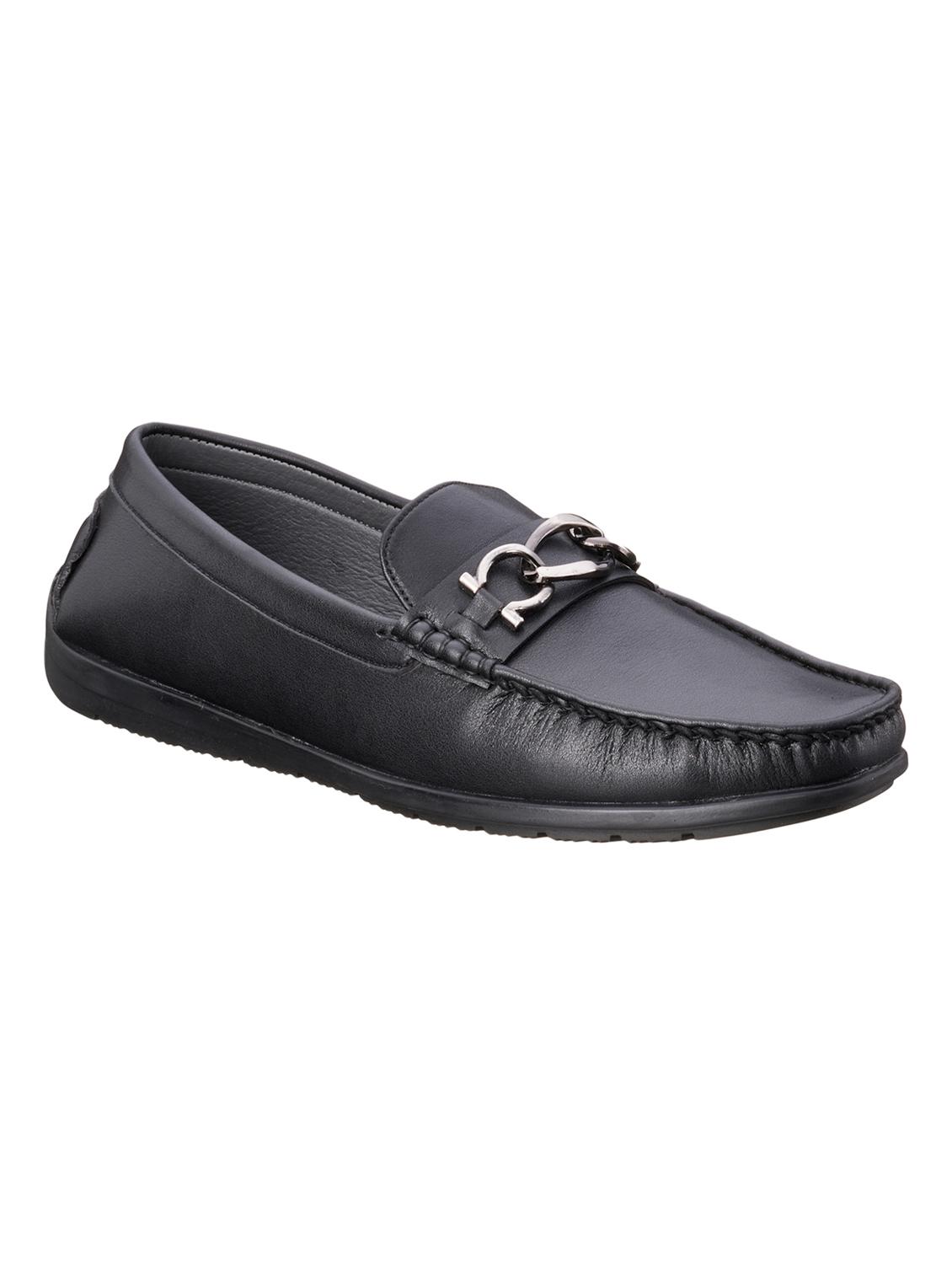 black pu slip on loafers - 17926363 - Zoom Image - 0