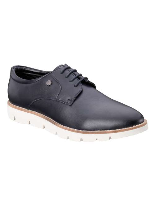navy pu lace up shoes - 17926367 - Standard Image - 0