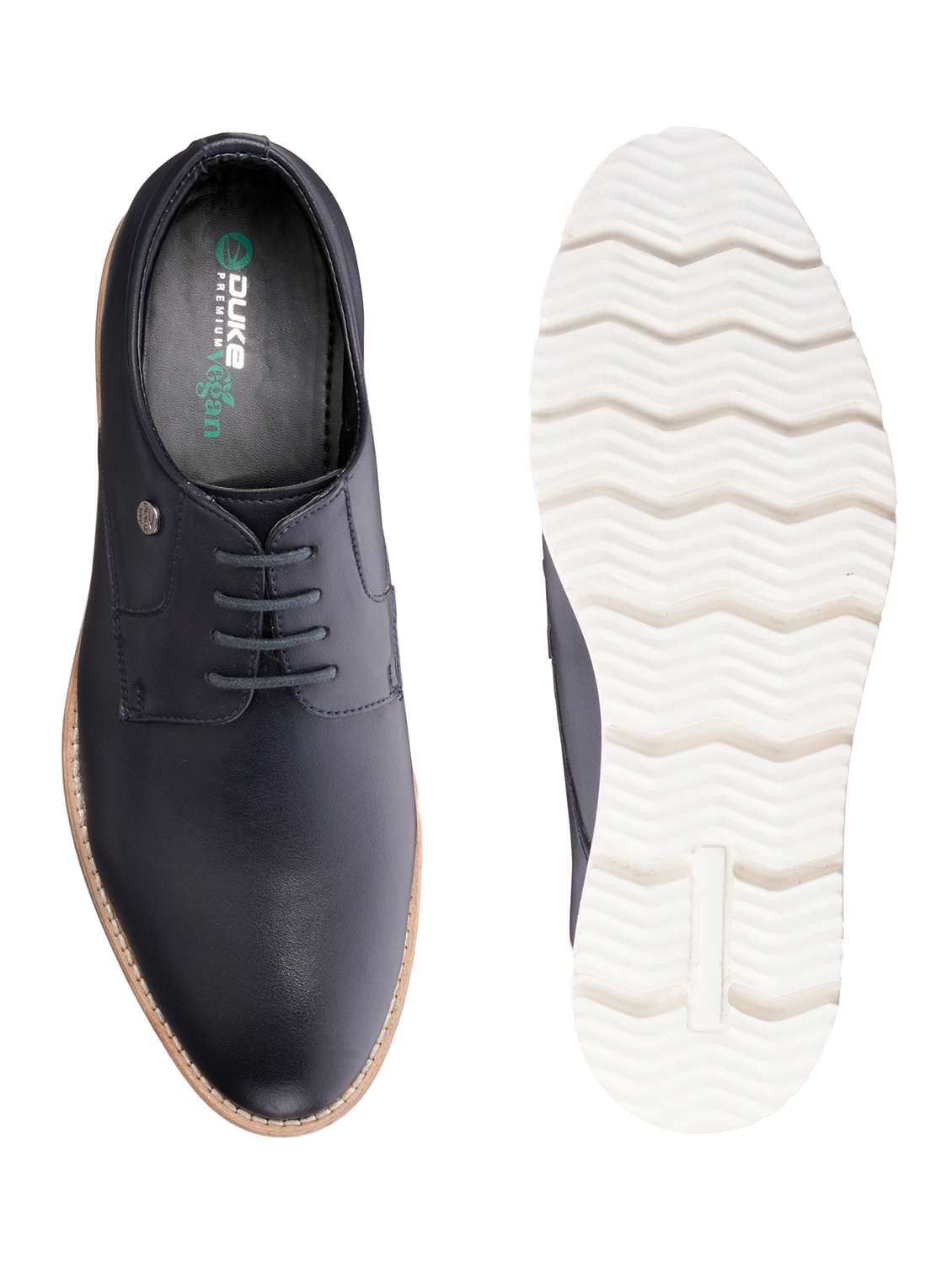 navy pu lace up shoes - 17926367 - Standard Image - 3