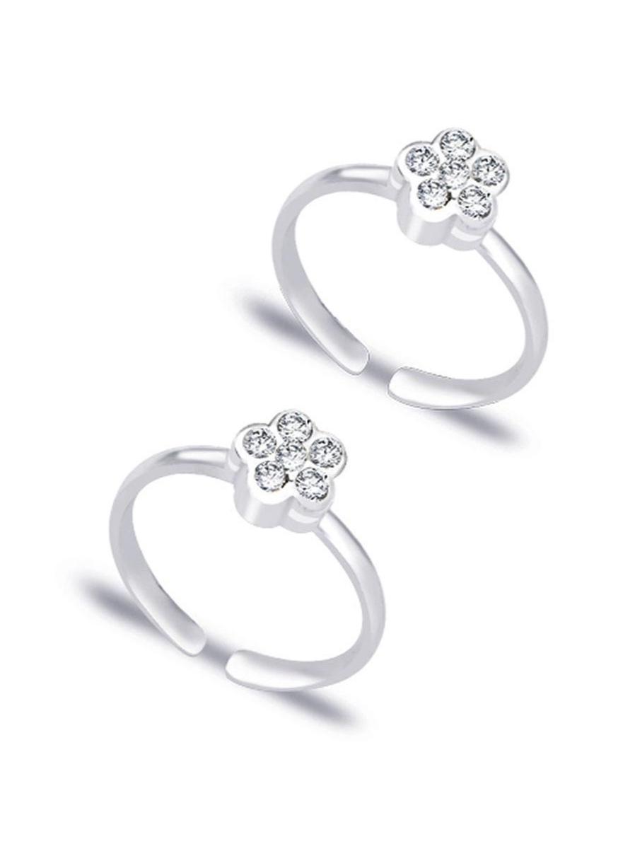 flower cz toe ring-tr127 - 17926597 - Zoom Image - 0