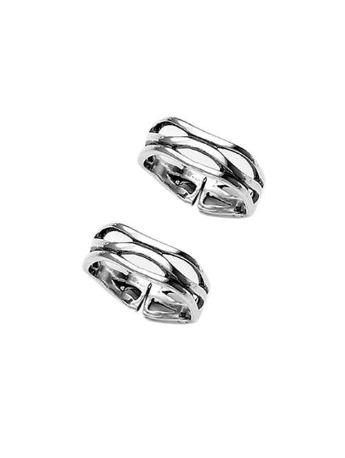 silver wired casted toe ring - 17926985 - Standard Image - 0