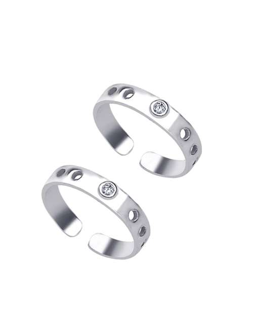 go on zircon silver toe ring - 17926988 - Standard Image - 0
