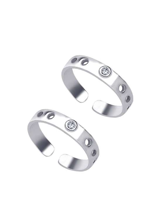 go on zircon silver toe ring - 17926988 - Zoom Image - 0