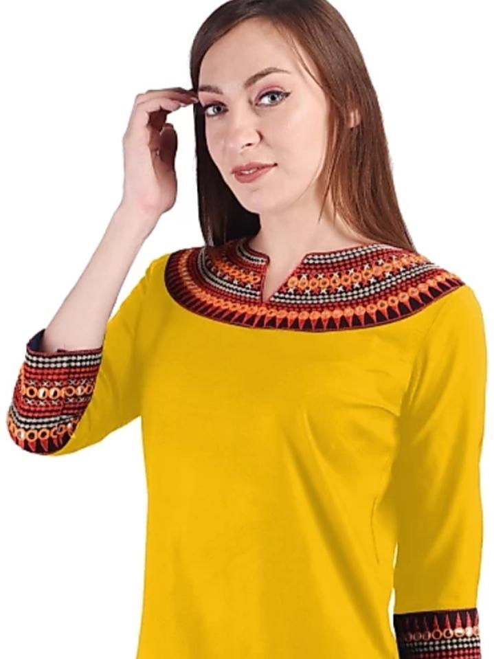 embroidered ethnic fusion top - 17927248 - Standard Image - 3