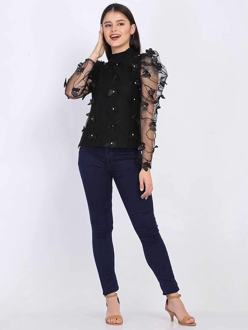 Women's Straight Mock Neck Top - 17927475 -  Standard Image - 3