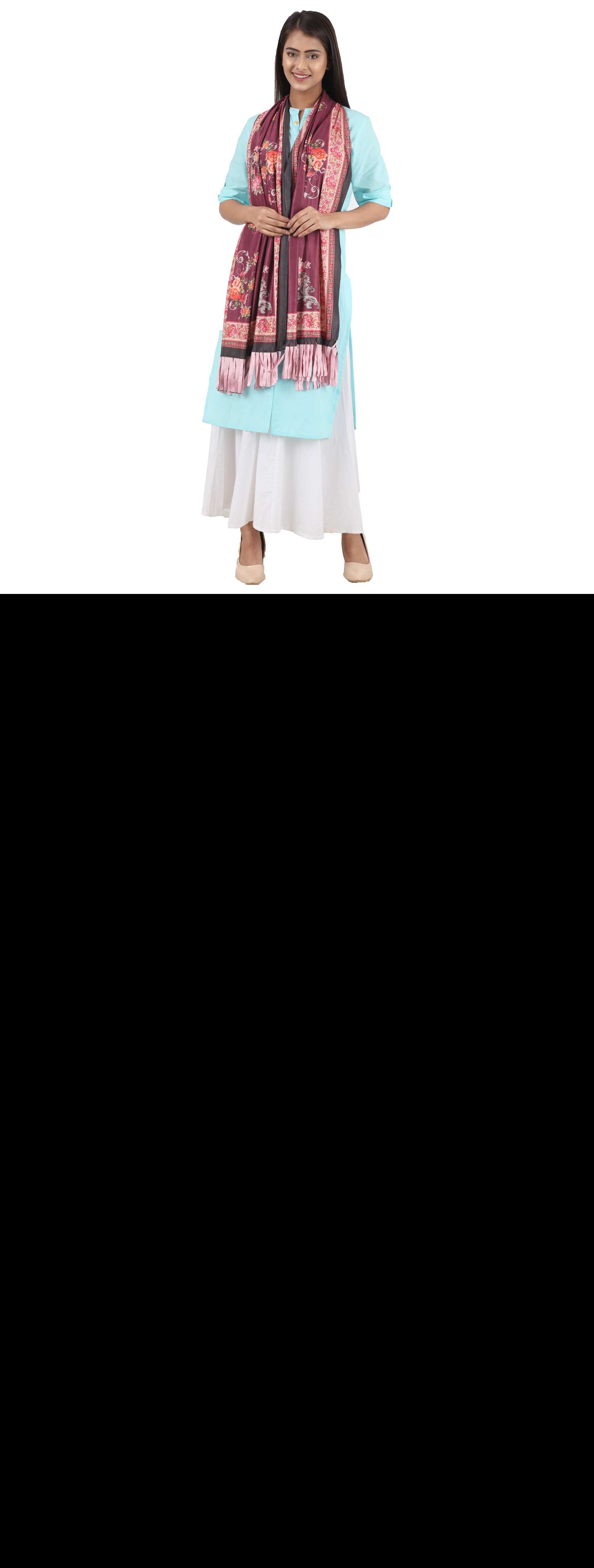 premium quality printed suede classic stole,s  - 17927715 -  Standard Image - 3