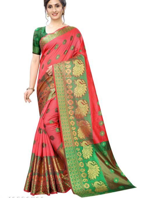 saree fabric : cotton silk blouse  - 17927749 -  Zoom Image - 0