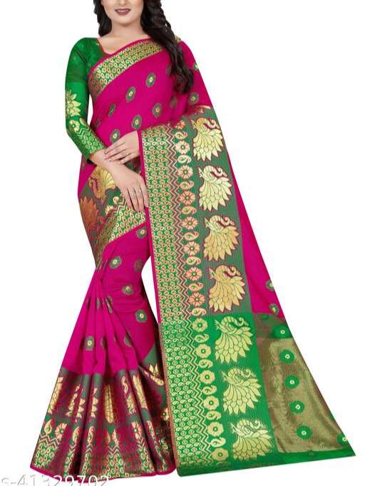 saree fabric : cotton silk blouse - 17927750 - Zoom Image - 0