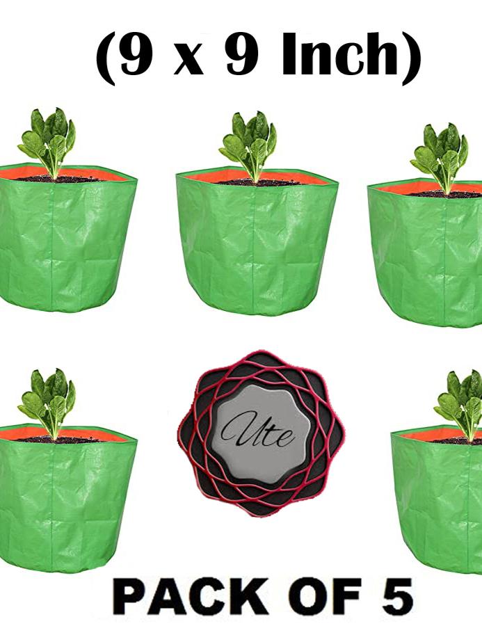 ute gardening hdpe grow bag 9 x 9 inch - pack of 5 - 17927776 -  Zoom Image - 0
