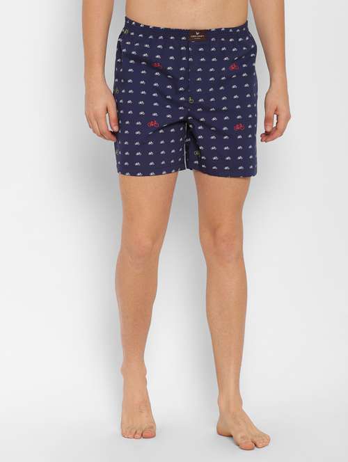 navy blue printed boxer 