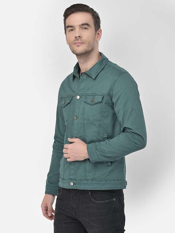 Update more than 154 dark green denim jacket mens dedaotaonec