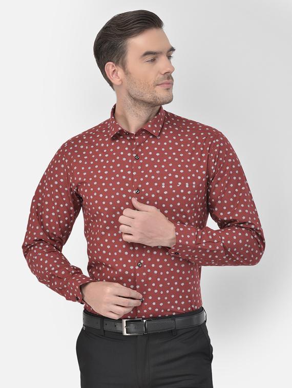 mens micro print formal shirt - 17928865 - Zoom Image - 0