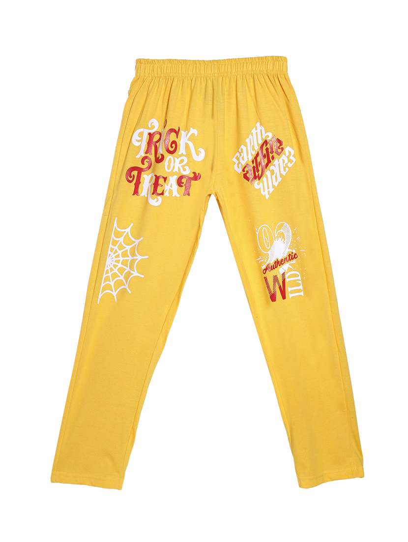 yellow printed track wear