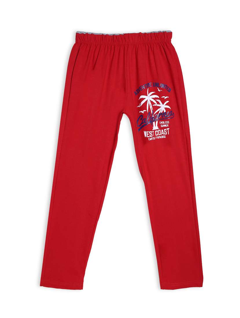 red printed track wear