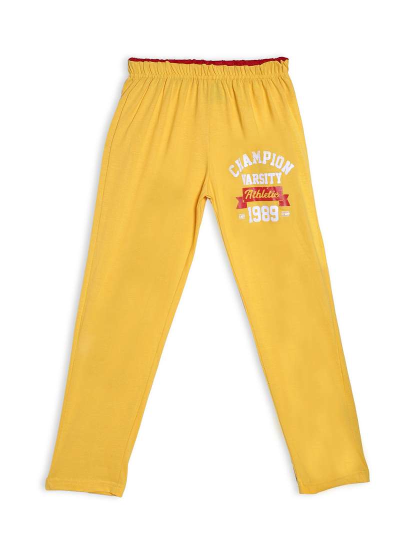 yellow printed track wear