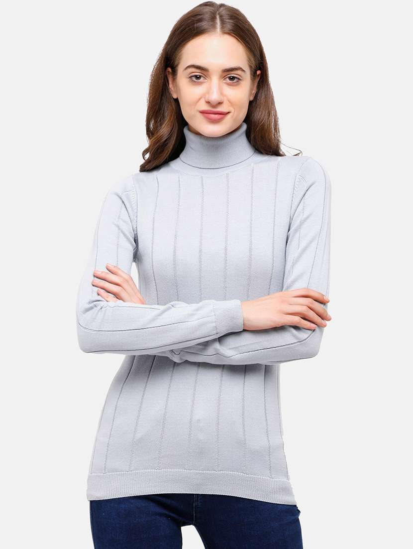 turtle neck solid pullover