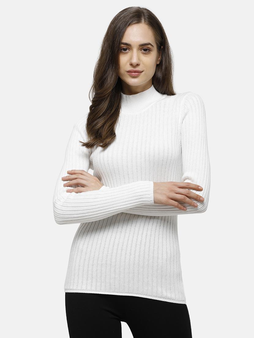 high neck textured  pullover