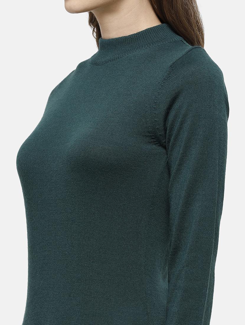 high neck solid pullover - 17929421 - Standard Image - 3