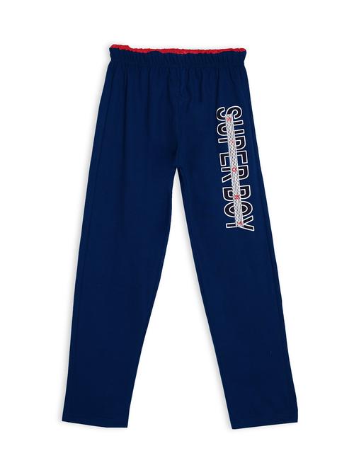 blue printed sportswear track pant - 17929983 - Standard Image - 0
