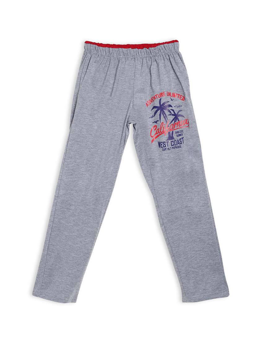 grey printed sportswear tack pant 