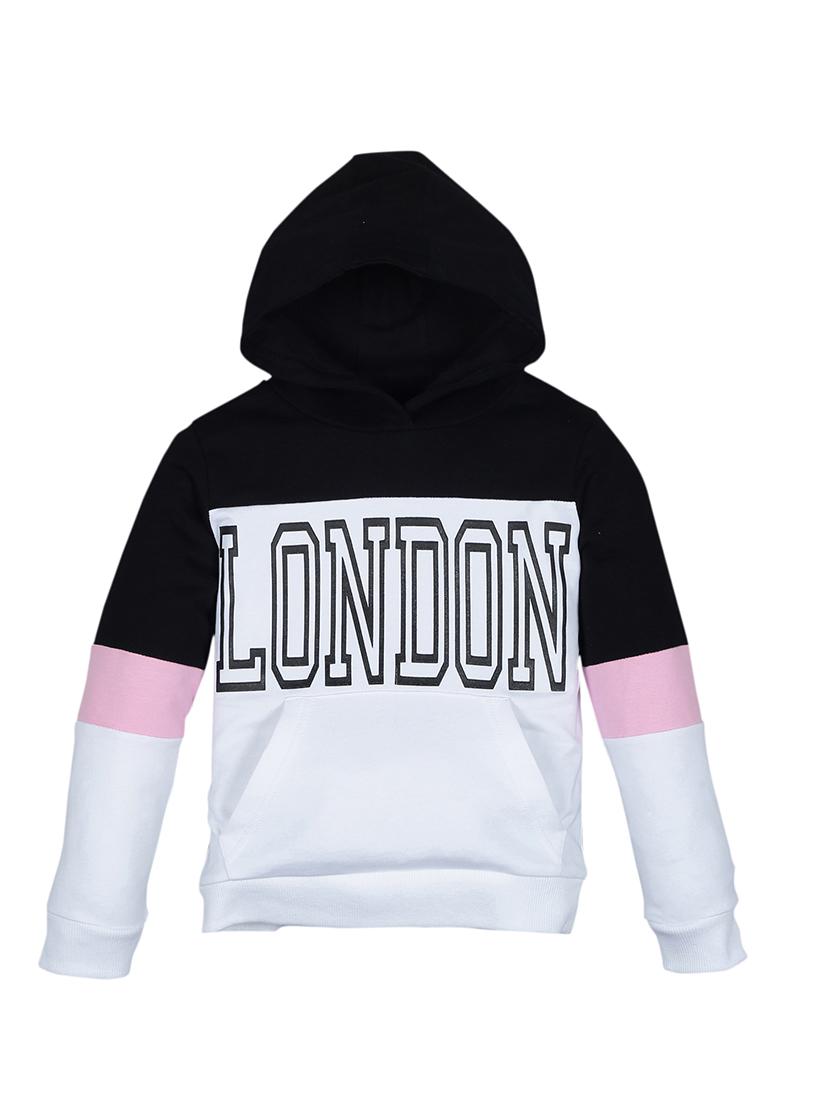color block hood neck sweatshirt - 17931324 - Zoom Image - 0